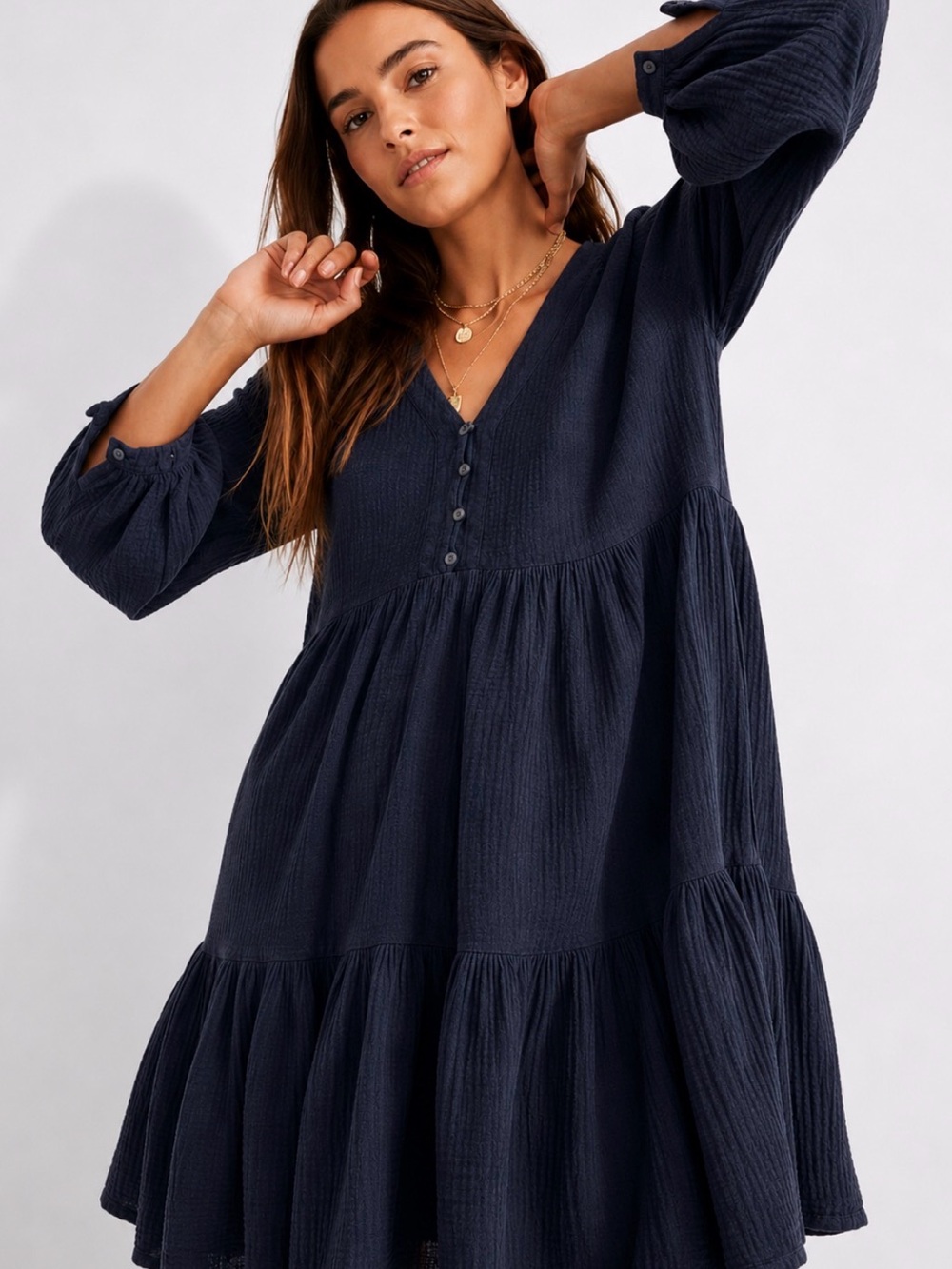 Madewell Colette Lightspun Babydoll Mini Dress Size 6